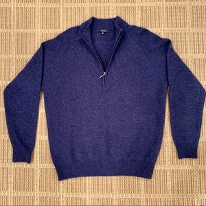 Turtleson 100% Imperial Cashmere 1/4 Zip Sweater